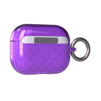 Tech21 Airpods Pro Evo Check TPU Case - силиконов (TPU) калъф с карабинер за Apple Airpods Pro (лилав)  8