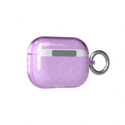 Tech21 Airpods Pro Evo Check TPU Case - силиконов (TPU) калъф с карабинер за Apple Airpods Pro (светлолилав)  5