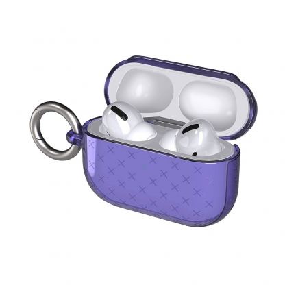 Tech21 Airpods Pro Evo Check TPU Case - силиконов (TPU) калъф с карабинер за Apple Airpods Pro (тъмносин)  2