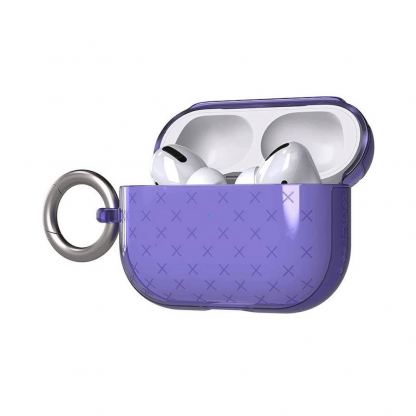 Tech21 Airpods Pro Evo Check TPU Case - силиконов (TPU) калъф с карабинер за Apple Airpods Pro (тъмносин)  4