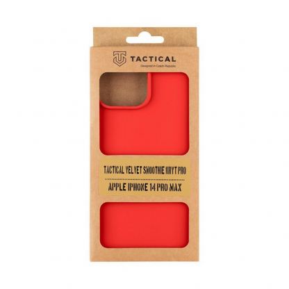 Tactical Velvet Smoothie Cover - силиконов калъф за iPhone 14 Pro Max (червен) 4