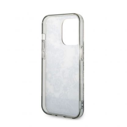 Guess Toile De Jouy Logo Case - дизайнерски кейс с висока защита за iPhone 14 Pro (сив) 3