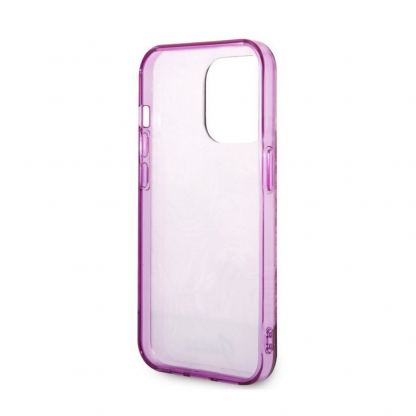 Guess Jungle Hybrid Case - дизайнерски кейс с висока защита за iPhone 14 Pro (розов) 3