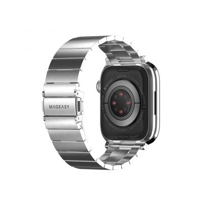 Mageasy Maestro Stainless Steel Band - стоманена, неръждаема каишка за Apple Watch 38мм, 40мм, 41мм (сребрист) 2