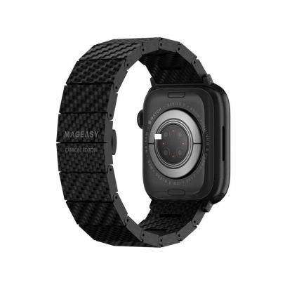 Mageasy Carbon Fiber Watch Band - карбонова каишка за Apple Watch 38мм, 40мм, 41мм, 42мм (2024) (черен) 2