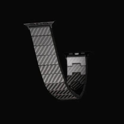 Mageasy Carbon Fiber Watch Band - карбонова каишка за Apple Watch 38мм, 40мм, 41мм, 42мм (2024) (черен) 8