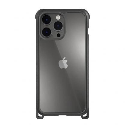Mageasy Odyssey+ Rainbow Case - удароустойчив хибриден кейс с връзка и карабинер за iPhone 14 Pro Max (черен)  3