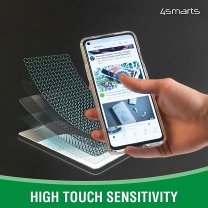 4smarts 360° Starter Set X-Pro Glass - тънък силиконов кейс и стъклено защитно покритие за дисплея на iPhone 14 Plus (прозрачен) 8