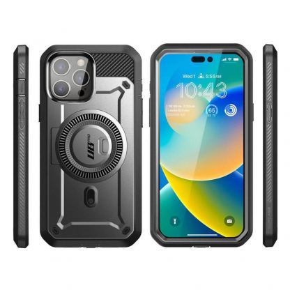 i-Blason SUPCASE Unicorn Beetle Pro MagSafe Case - удароустойчив хибриден кейс с вграден протектор за дисплея и Magsafe за iPhone 14 Pro Max (черен) 3