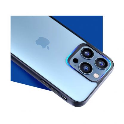 3MK Satin Armor Plus Case - хибриден удароустойчив кейс за iPhone 14 Pro (черен-прозрачен) 2