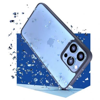 3MK Satin Armor Plus Case - хибриден удароустойчив кейс за iPhone 14 Pro (черен-прозрачен) 4