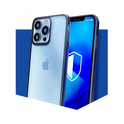 3MK Satin Armor Plus Case - хибриден удароустойчив кейс за iPhone 14 Pro (черен-прозрачен) 5