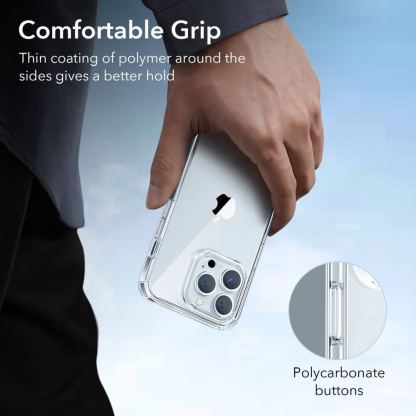ESR Krystec HaloLock Case - хибриден кейс с висока степен на защита за iPhone 14 Pro (прозрачен) 5