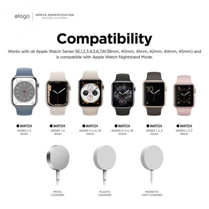 Elago W8 Watch Stand - силиконова винтидж поставка с формата на калкулатор за Apple Watch (черна) 3