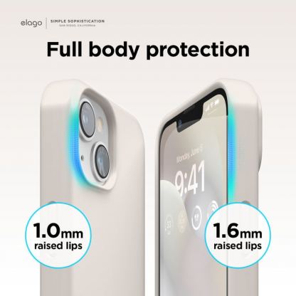 Elago Soft Silicone Case - силиконов (TPU) калъф за iPhone 14 (бургунди) 4
