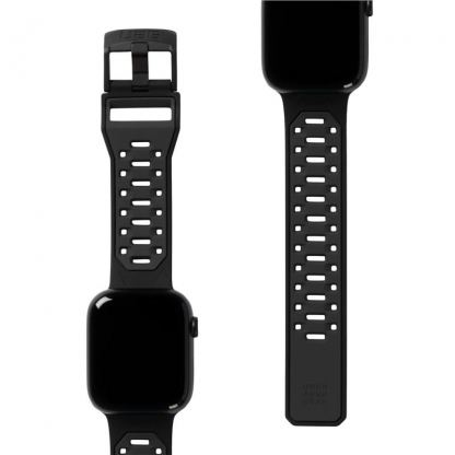 Urban Armor Gear Civilian New Strap - изключително здрава силиконова каишка за Apple Watch 42мм, 44мм, 45мм, 46мм, Ultra 49мм (черен) 3