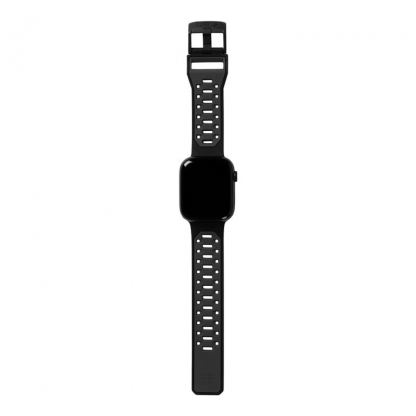 Urban Armor Gear Civilian New Strap - изключително здрава силиконова каишка за Apple Watch 42мм, 44мм, 45мм, 46мм, Ultra 49мм (черен) 8