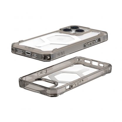 Urban Armor Gear Plyo MagSafe Case - удароустойчив хибриден кейс за iPhone 14 Pro (черен-прозрачен) 3
