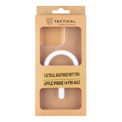 Tactical MagForce TPU Cover - хибриден удароустойчив кейс с MagSafe за iPhone 14 Pro Max (прозрачен)  3