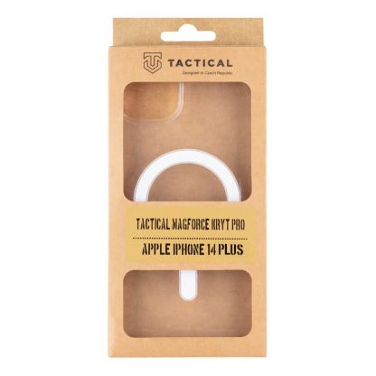 Tactical MagForce TPU Cover - хибриден удароустойчив кейс с MagSafe за iPhone 14 Plus (прозрачен)  3