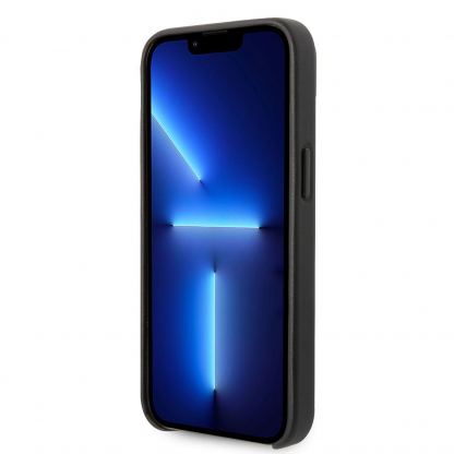 Karl Lagerfeld Leather Perforated Logo - дизайнерски кожен кейс за iPhone 14 Plus (черен) 4