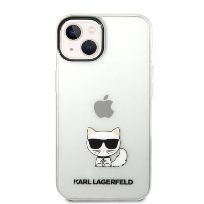 Karl Lagerfeld Choupette Logo Case - дизайнерски кейс с висока защита за iPhone 14 (прозрачен) 6