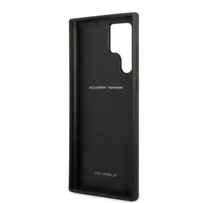 Ferrari Real Carbon Hard Case - хибриден удароустойчив кейс с карбоново покритие за Samsung Galaxy S22 Ultra (черен) 3