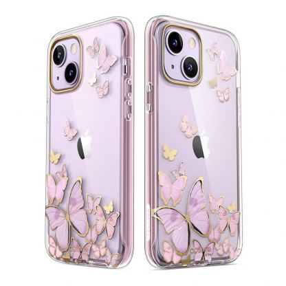 i-Blason Cosmo SupCase Protective Case - удароустойчив хибриден кейс с вграден протектор за дисплея за iPhone 14 Plus (лилав-прозрачен) 2