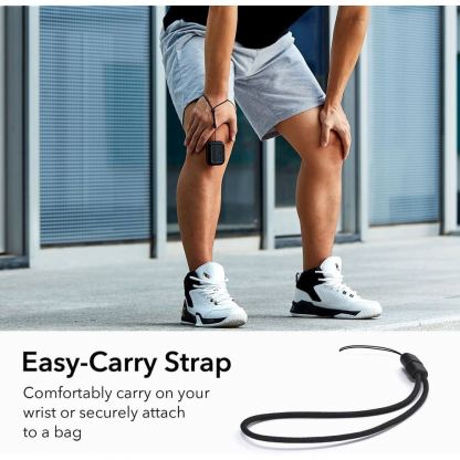 ESR AirPods Pro Orbit Halolock MagSafe Case - хибриден удароустойчив кейс с връзка за ръка съвместим с MagSafe за Apple AirPods Pro 2, AirPods Pro (черен) 7