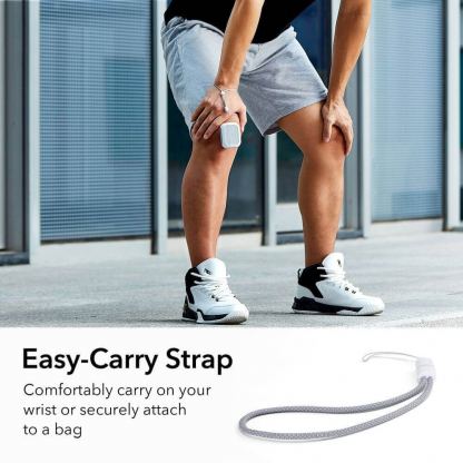 ESR AirPods Pro Orbit Halolock MagSafe Case - хибриден удароустойчив кейс с връзка за ръка съвместим с MagSafe за Apple AirPods Pro 2, AirPods Pro (бял) 8