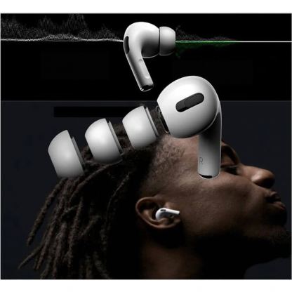 Tech-Protect AirPods Pro Silicone Eartips - 6 броя силиконови тапи за Apple AirPods Pro, AirPods Pro 2 (бял) 2