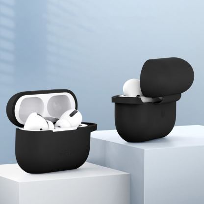 ESR AirPods Pro Bounce Carrying Case - силиконов калъф с карабинер за Apple Airpods Pro 2, AirPods Pro (черен) 4