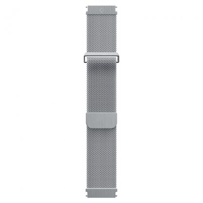 Spigen Metal Fit Pro - удароустойчив хибриден кейс със стоманена каишка за Apple Watch 8 45мм, Apple Watch 7 45мм (сребрист)  5
