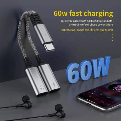 JC USB-C Male to 2xUSB-C Female Adapter MH-273 - активен USB-C адаптер с 2xUSB-C изхода за устройства с USB-C порт (тъмносив) 4