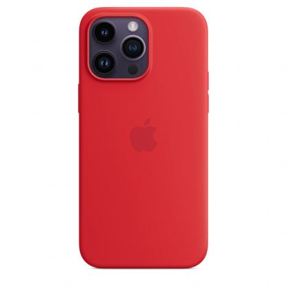 Apple iPhone Silicone Case with MagSafe - оригинален силиконов кейс за iPhone 14 Pro с MagSafe (червен) 3