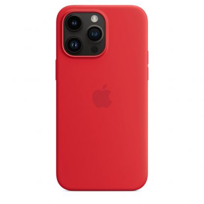 Apple iPhone Silicone Case with MagSafe - оригинален силиконов кейс за iPhone 14 Pro с MagSafe (червен) 6