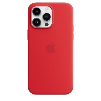 Apple iPhone Silicone Case with MagSafe - оригинален силиконов кейс за iPhone 14 Pro Max с MagSafe (червен) 3