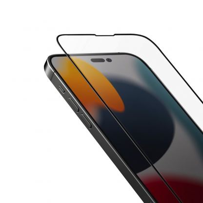 Uniq Optix Vivid Full Cover Tempered Glass - калено стъклено защитно покритие за дисплея на iPhone 14 Plus, iPhone 13 Pro Max (черен-прозрачен) 6