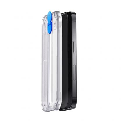 Uniq Optix Vivid Pro Full Cover Tempered Glass - калено стъклено защитно покритие за дисплея на iPhone 14 Pro (черен-прозрачен) 4
