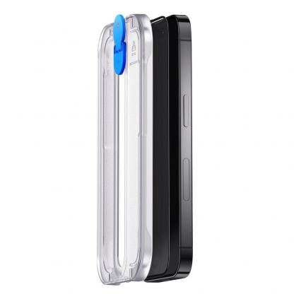 Uniq Optix Vivid Pro Full Cover Tempered Glass - калено стъклено защитно покритие за дисплея на iPhone 14 Pro Max (черен-прозрачен) 4