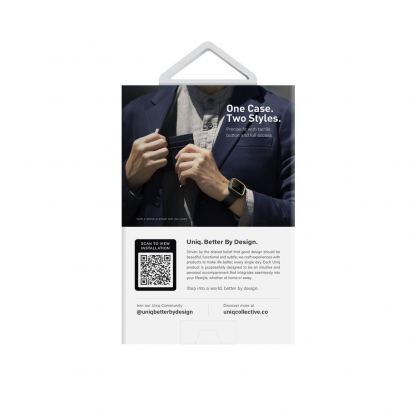 Uniq Moduo Apple Watch Case - силиконов (TPU) кейс с две сменяеми поликарбонатни части за Apple Watch 7 41мм, Apple Watch 8 41мм (черен) 2