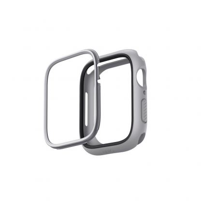 Uniq Moduo Apple Watch Case - силиконов (TPU) кейс с две сменяеми поликарбонатни части за Apple Watch 7 41мм, Apple Watch 8 41мм (сив) 5
