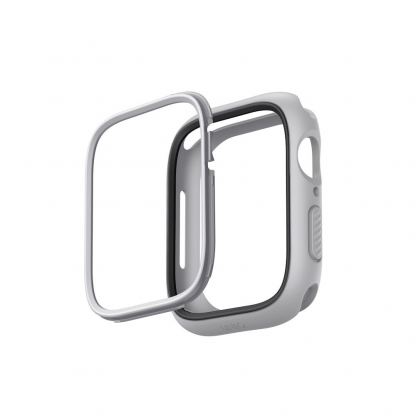 Uniq Moduo Apple Watch Case - силиконов (TPU) кейс с две сменяеми поликарбонатни части за Apple Watch 7 45мм, Apple Watch 8 45мм (сив) 6