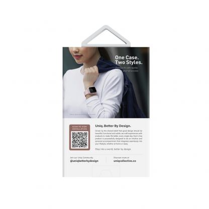 Uniq Moduo Apple Watch Case - силиконов (TPU) кейс с две сменяеми поликарбонатни части за Apple Watch 7 45мм, Apple Watch 8 45мм (розов) 3