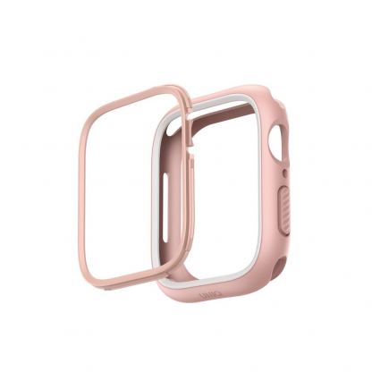 Uniq Moduo Apple Watch Case - силиконов (TPU) кейс с две сменяеми поликарбонатни части за Apple Watch 7 45мм, Apple Watch 8 45мм (розов) 6