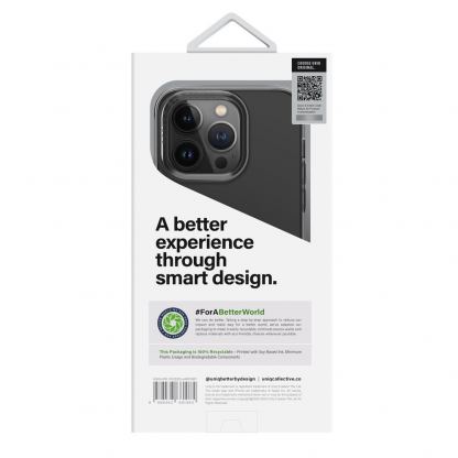 Uniq AirFender Slim Flexible Case - удароустойчив силиконов (TPU) калъф за iPhone 14 Pro (черен) 2