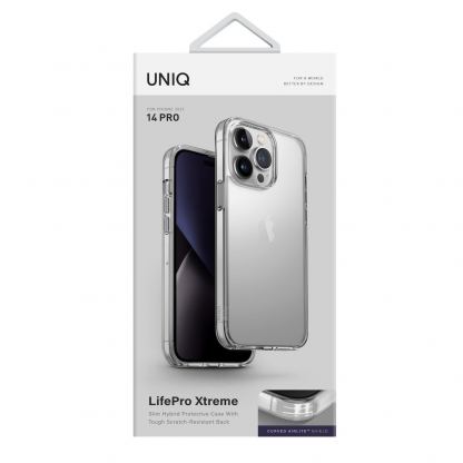 Uniq LifePro Xtreme Case - хибриден удароустойчив кейс за iPhone 14 Pro (прозрачен) 3
