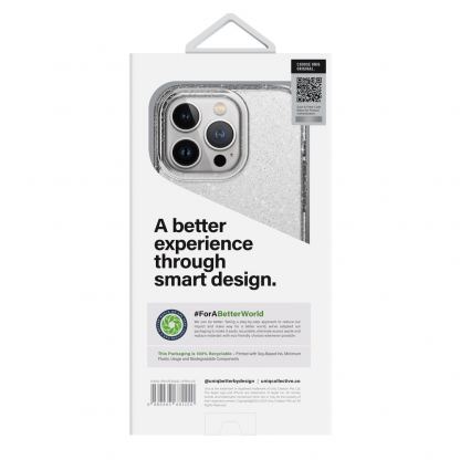 Uniq LifePro Xtreme Glitter Case - хибриден удароустойчив кейс за iPhone 14 Pro (прозрачен) 2