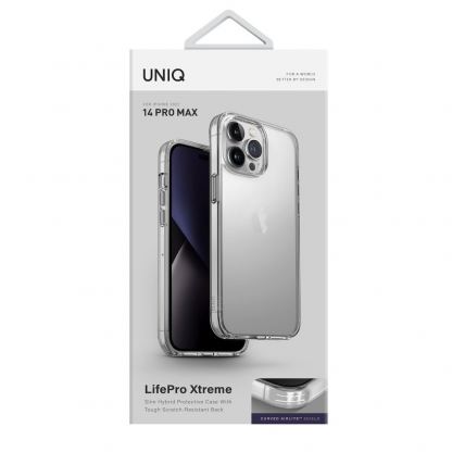 Uniq LifePro Xtreme Case - хибриден удароустойчив кейс за iPhone 14 Pro Max (прозрачен) 3