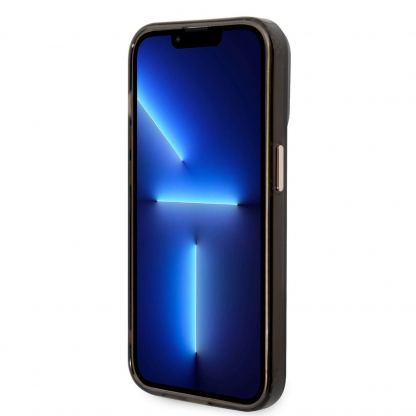 Guess Translucent MagSafe Case - хибриден удароустойчив кейс с MagSafe за iPhone 14 Pro (черен-прозрачен) 4